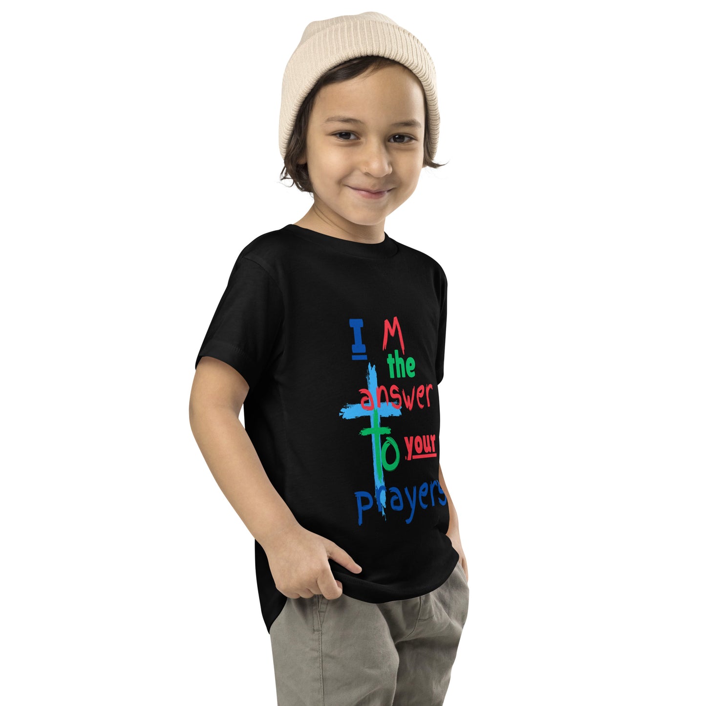 "I M the Answer to your Prayers" Toddler Short Sleeve Tee
