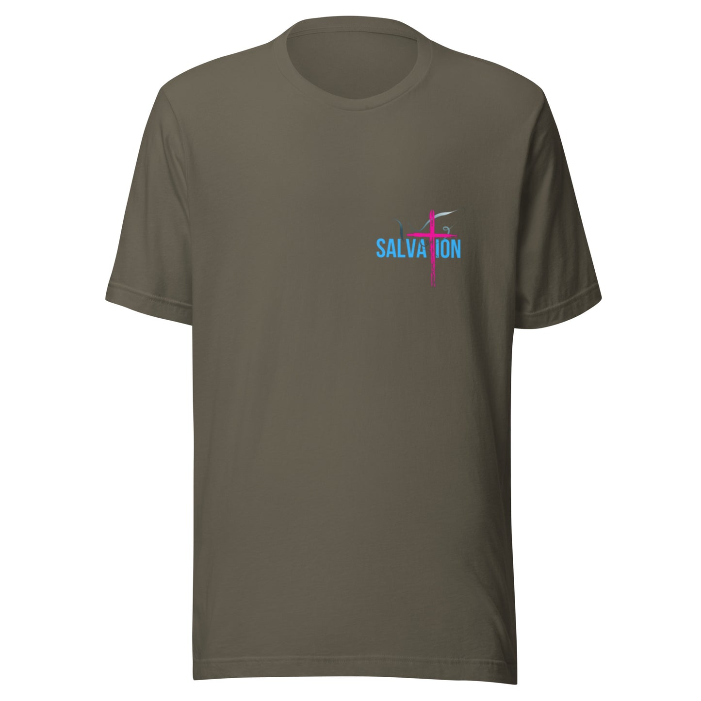 "Salvation Through Jesus Christ" preshrunk T-Shirt BC-3001