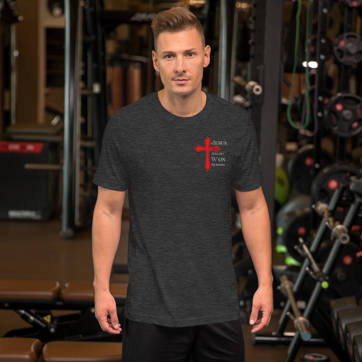 "Jesus Won my Battles" Soft Lightweight pre-shrunk T-Shirt BC-3001