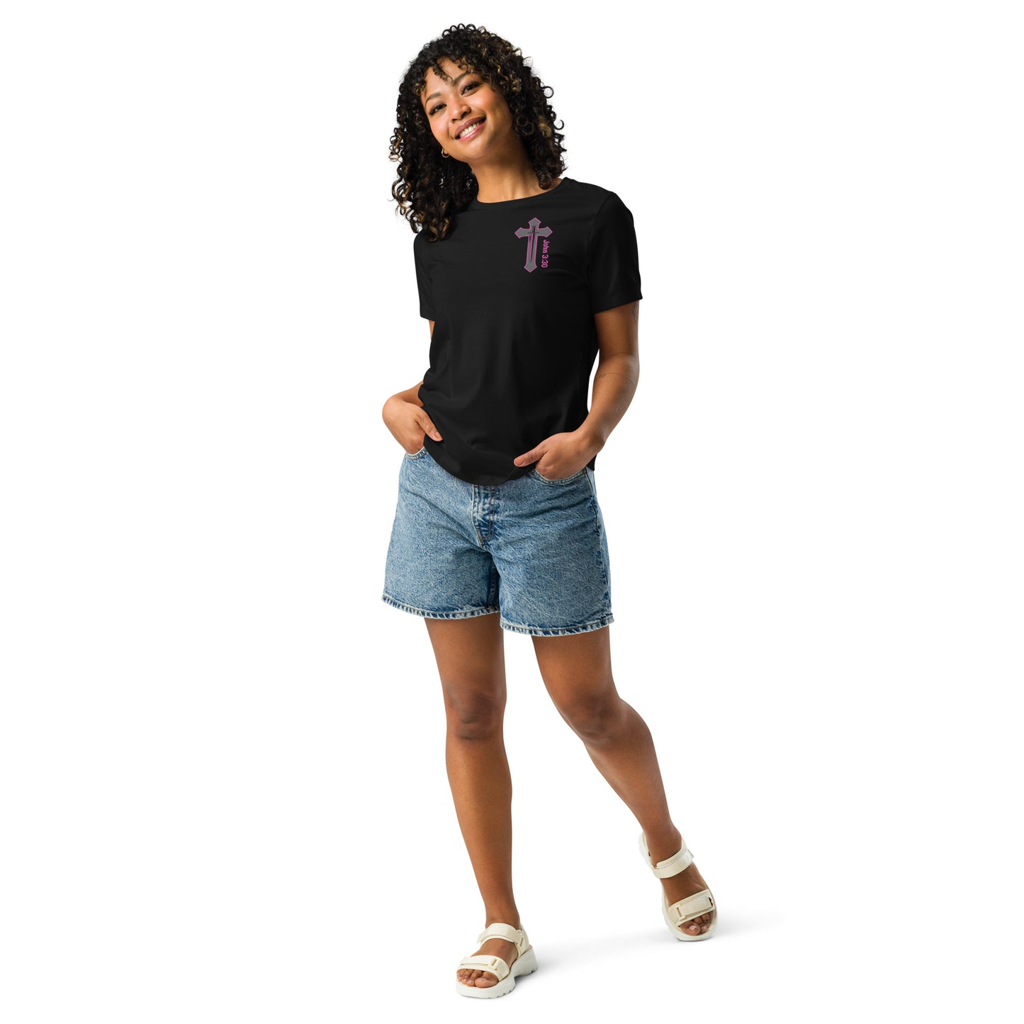 "More of Him; Less of Me" Relaxed fit Women's Relaxed T-Shirt Bc-6400