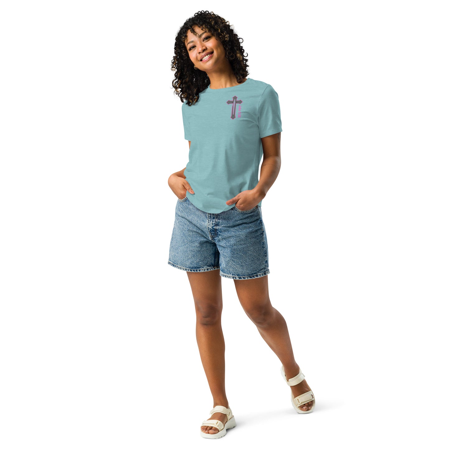 "More of Him; Less of Me" Relaxed fit Women's Relaxed T-Shirt Bc-6400