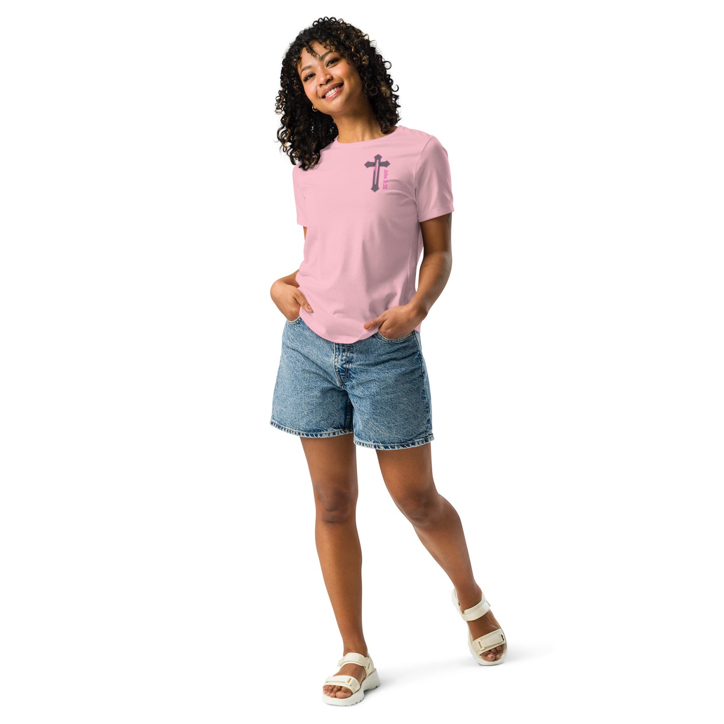 "More of Him; Less of Me" Relaxed fit Women's Relaxed T-Shirt Bc-6400