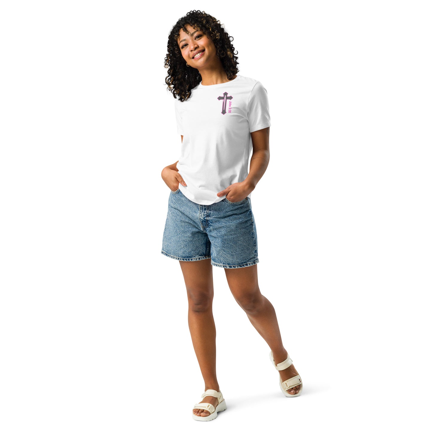"More of Him; Less of Me" Relaxed fit Women's Relaxed T-Shirt Bc-6400