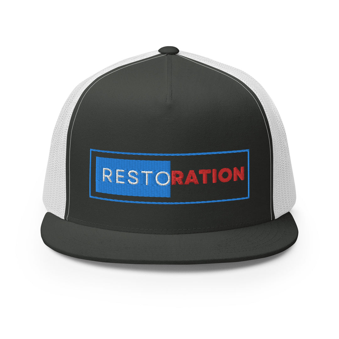 "Restoration" Ypng-6006 Mesh Back, Flat Bill Trucker Cap