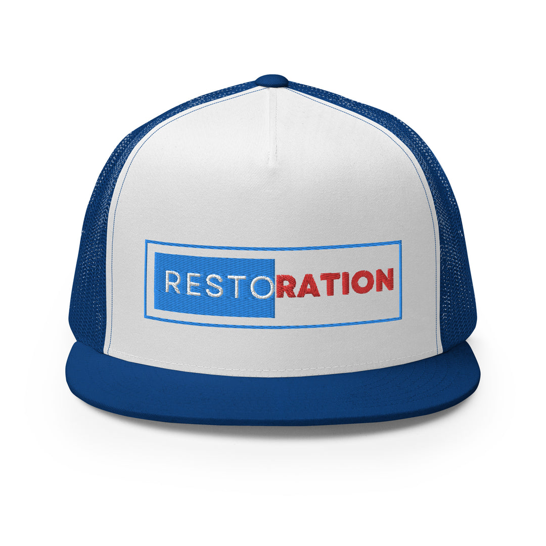 "Restoration" Ypng-6006 Mesh Back, Flat Bill Trucker Cap