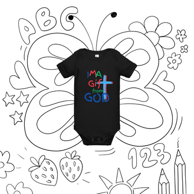 "I M A Gift from GOD" Baby short sleeve one piece