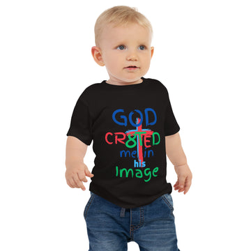 "God CR8TD me in his Image" Baby Jersey Short Sleeve Tee