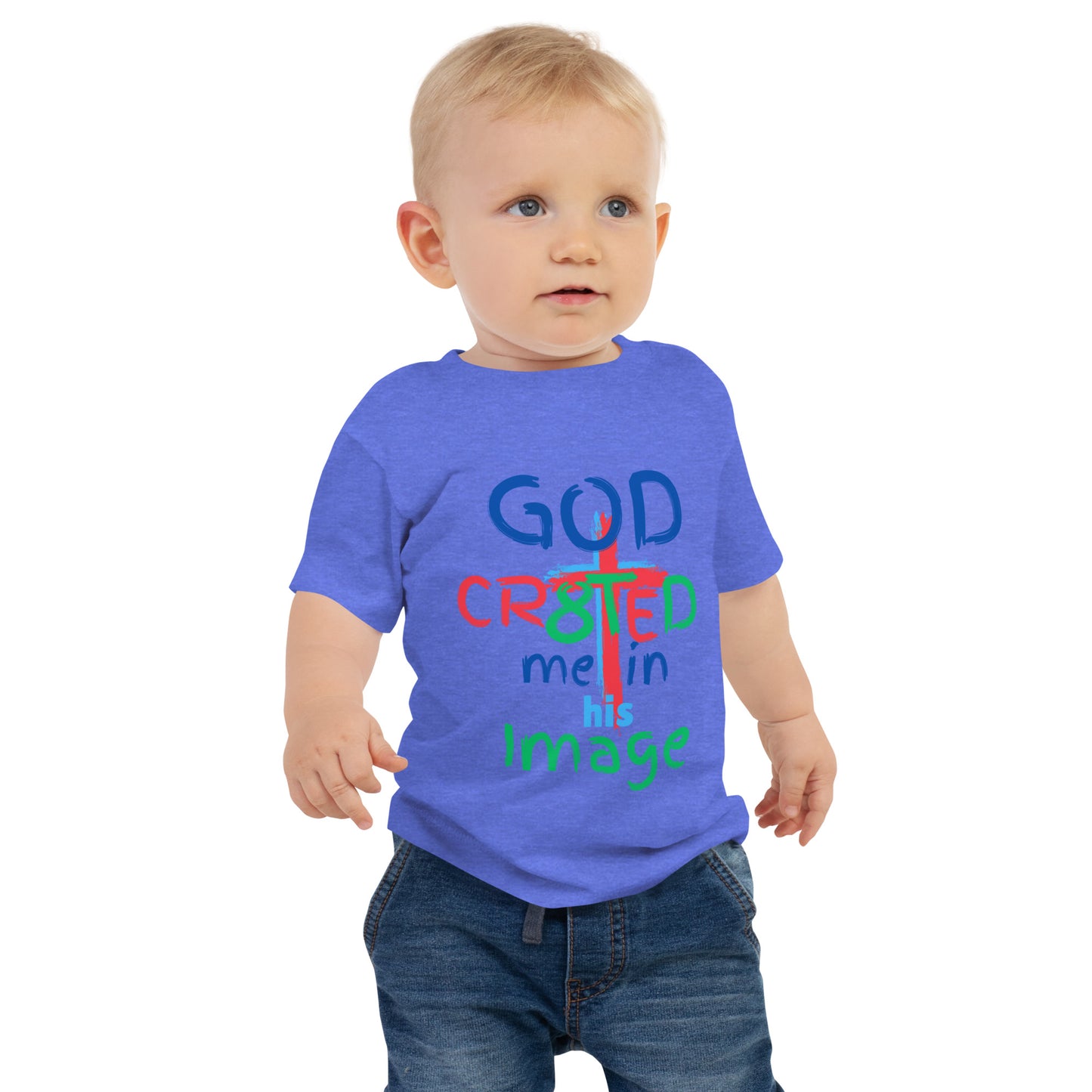 "God CR8TD me in his Image" Baby Jersey Short Sleeve Tee