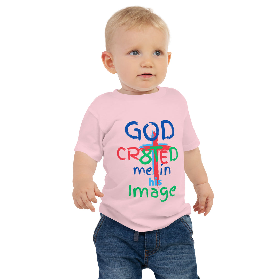 "God CR8TD me in his Image" Baby Jersey Short Sleeve Tee