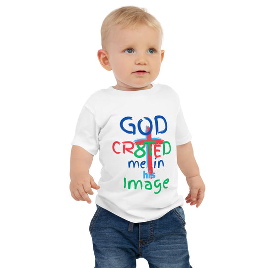 "God CR8TD me in his Image" Baby Jersey Short Sleeve Tee