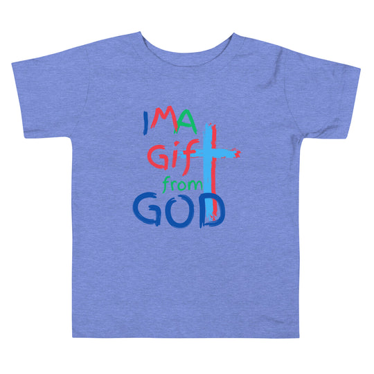 "I M A Gift from GOD" Toddler Short Sleeve Tee