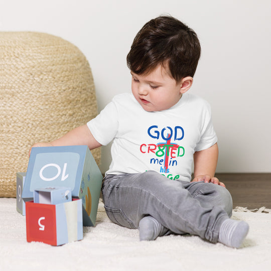 "God CR8tED Me in his Image" Toddler Short Sleeve Tee