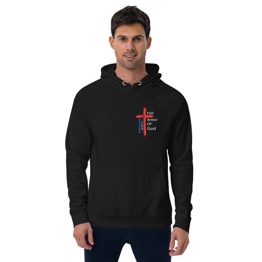 "Full Armor of God"  Premium Unisex Eco Raglan Hoodie