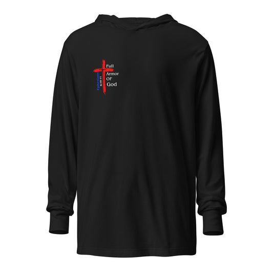 "Full Armor of God" Hooded long-sleeve tee